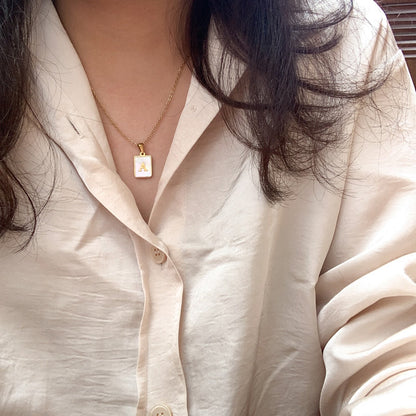 Initial Letter Pendant Necklace - Greta