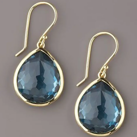 Vintage Sapphire Crystal Earrings