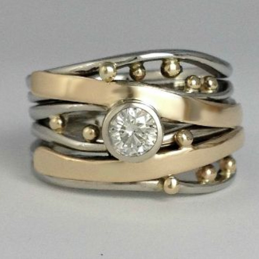 Vintage Gold Zirconia Ring