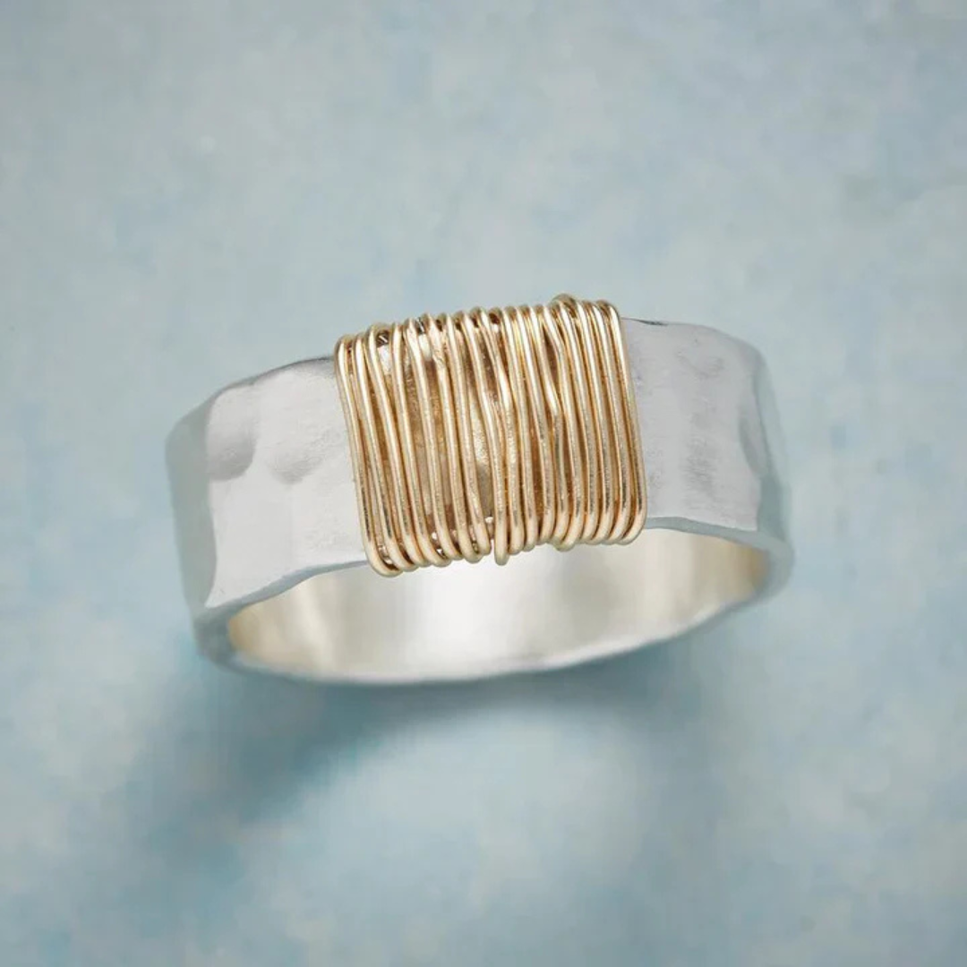 Elegant Textured Silver Ring