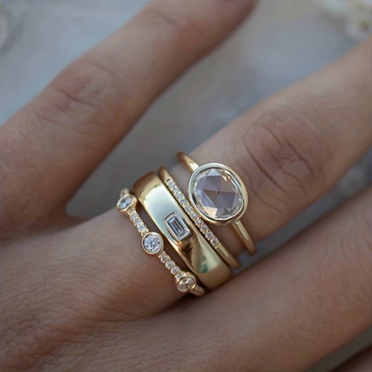 Timeless Sparkling Ring Set