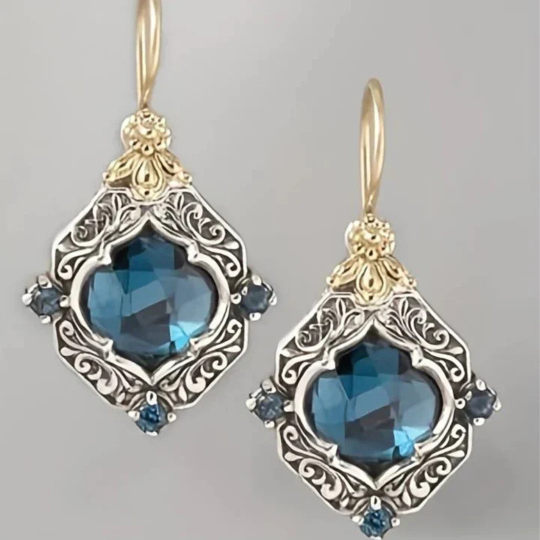 Timeless Blue Gemstone Earrings