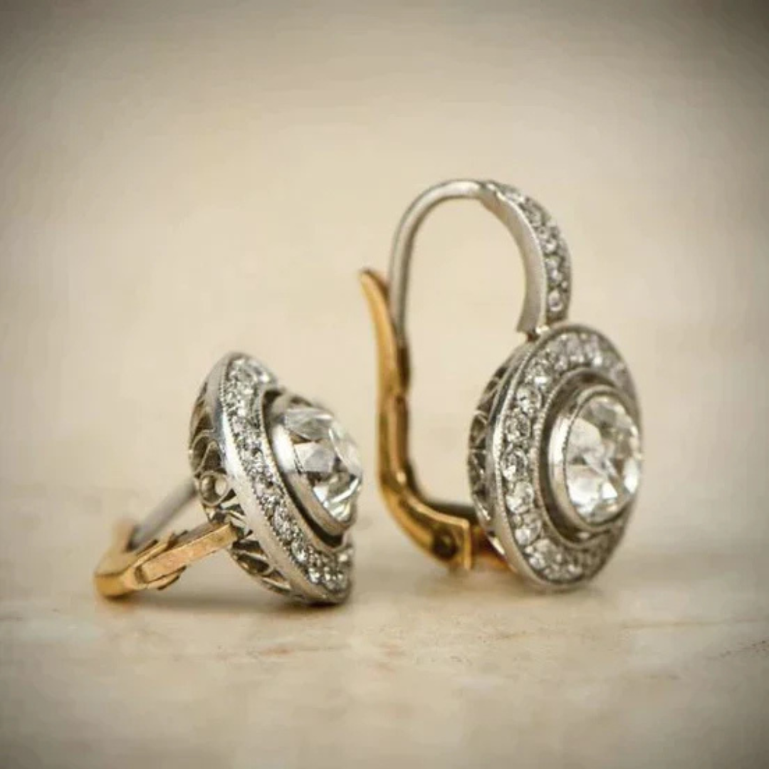 Antique Sparkling Zirconia Earrings