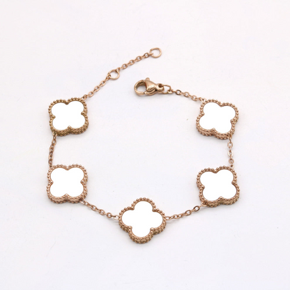 Elegant Four-Leaf Clover Bracelet