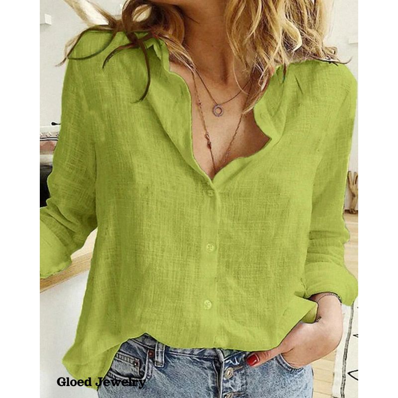 Linen Blouse - Breathable & Stylish Summer - Anett