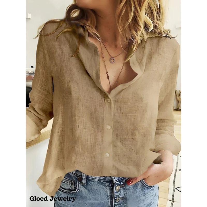 Linen Blouse - Breathable & Stylish Summer - Anett