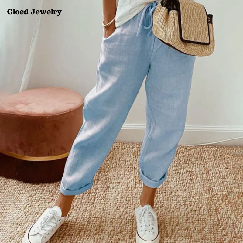 Trousers - Relaxed-Fit Cotton Linen Comfort - Faye