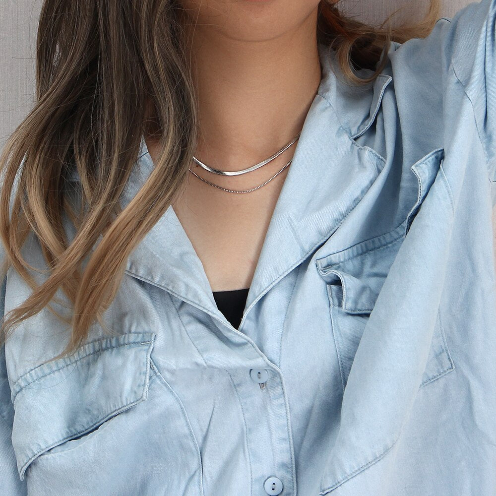 Herringbone Necklace - Rylie