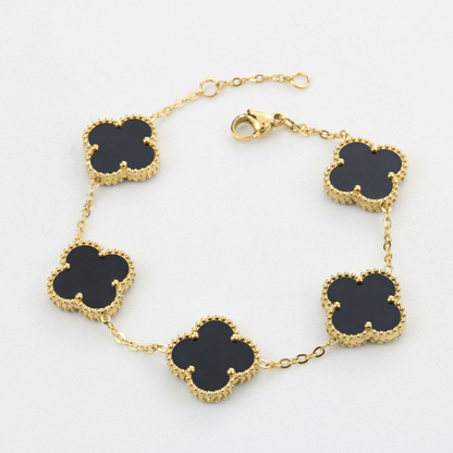 Elegant Four-Leaf Clover Bracelet