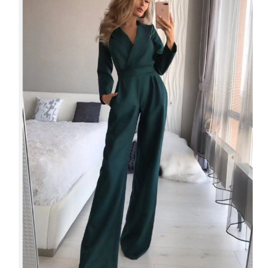 Aileen | Women's Wide Strap Jumpsuit | Elegance