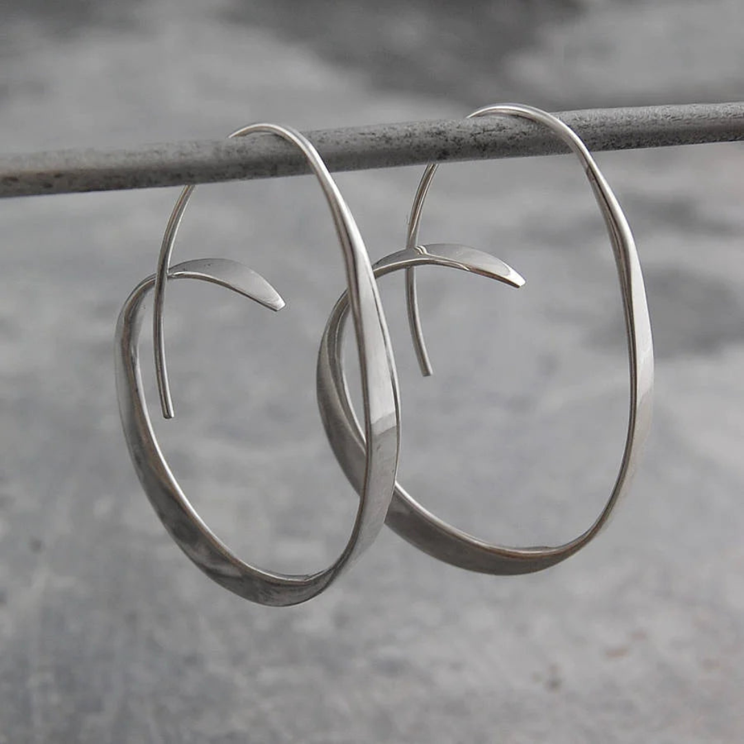 Elegant Twisting Spiral Earrings