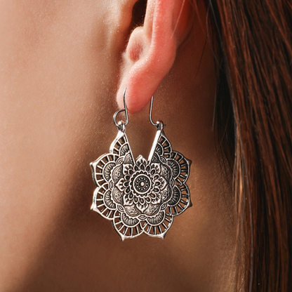 Elegant Intricate Lotus Earrings