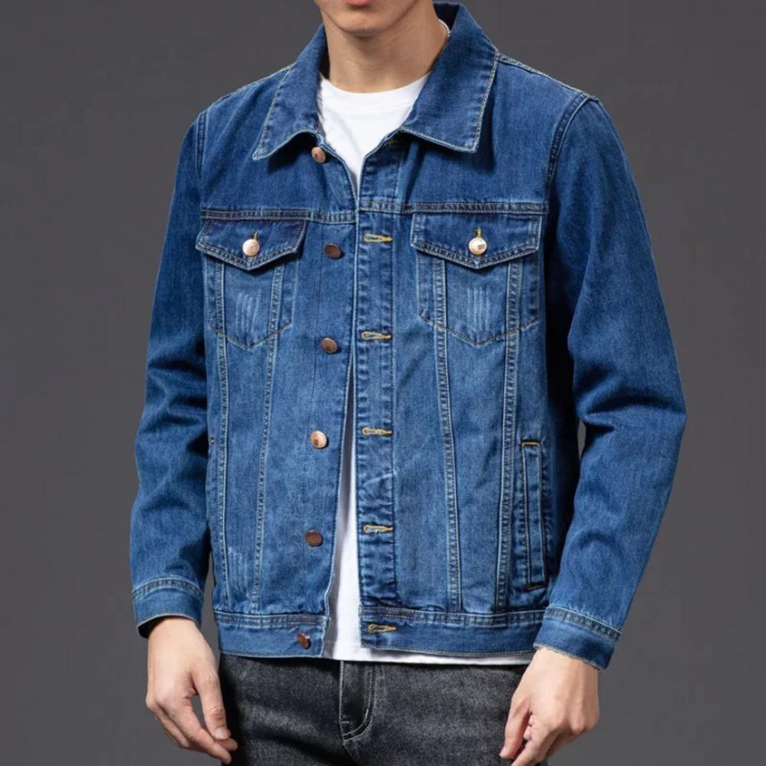 Austin | Men’s Classic Denim Jacket | Blue