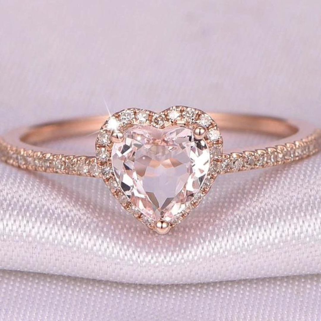 Radiant Zirconia Heart Ring