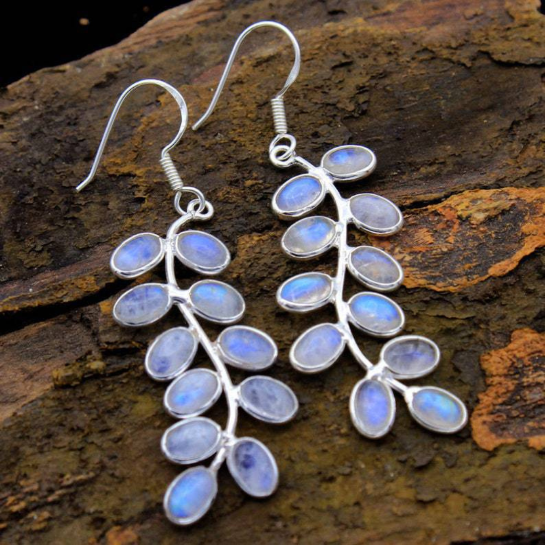 Luminous Moonstone Drop Earrings