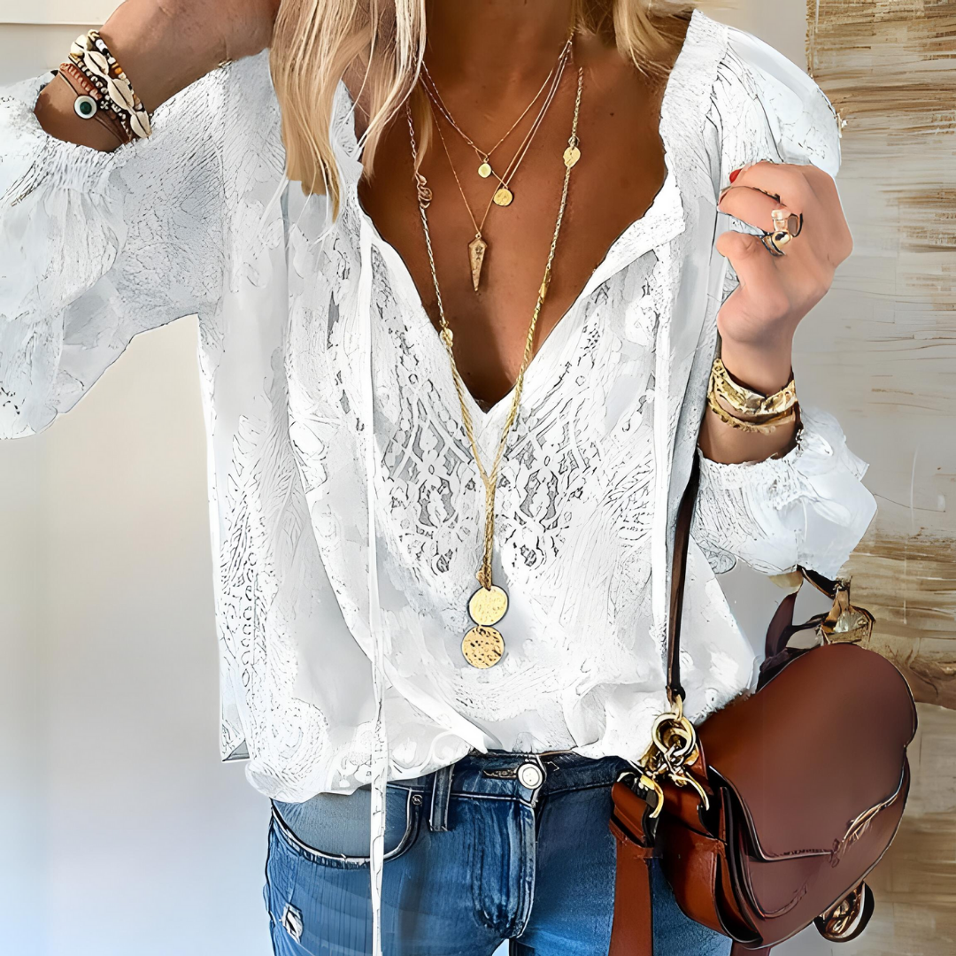 Alberta | Women's Boho Blouse | Vintage Charm