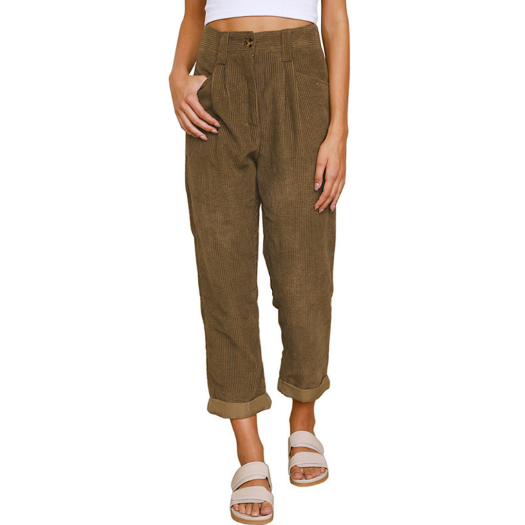 Clementine | Women’s Stylish Corduroy Trousers | Soft