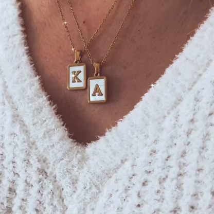 Initial Letter Pendant Necklace - Greta