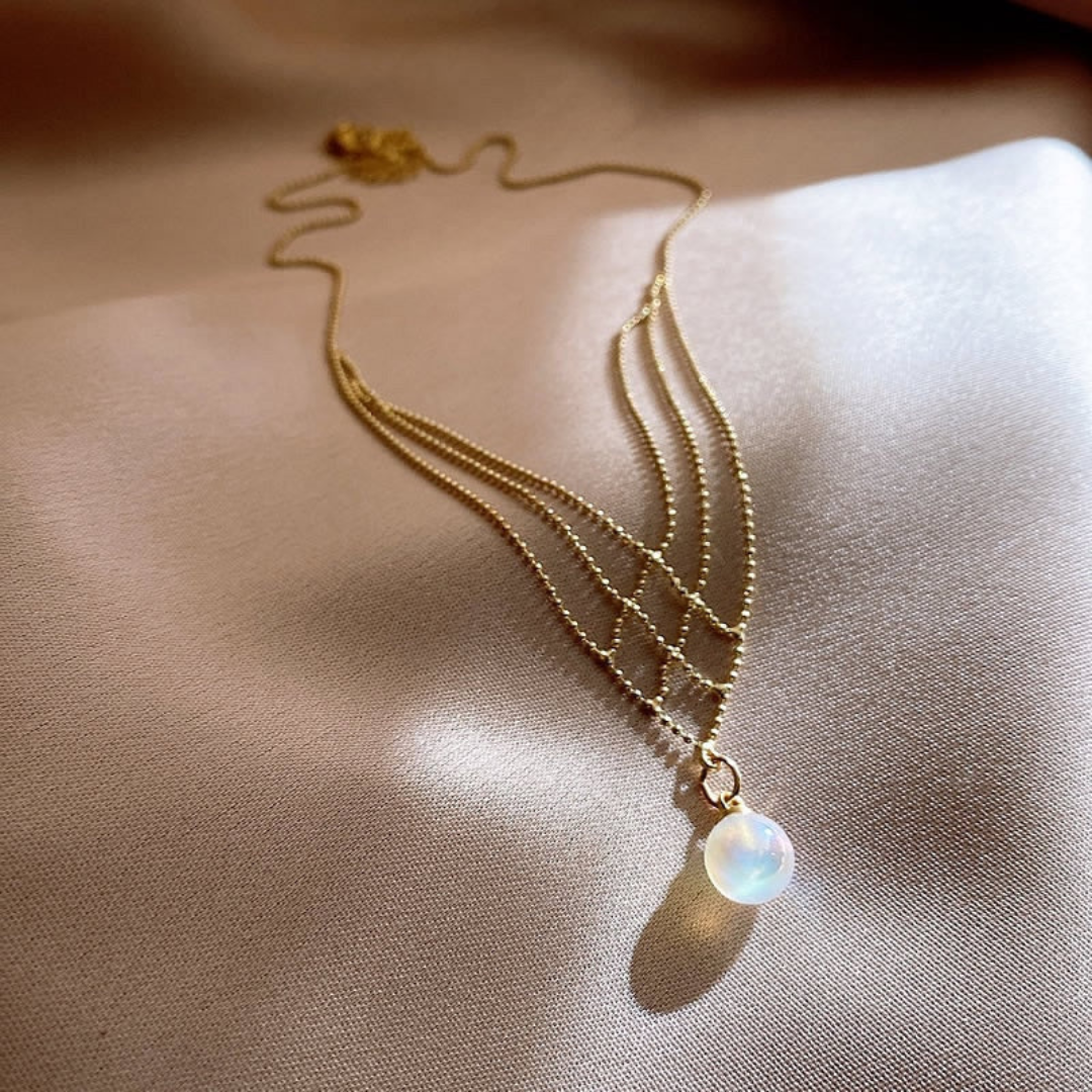 Lustrous Woven Pearl Necklace