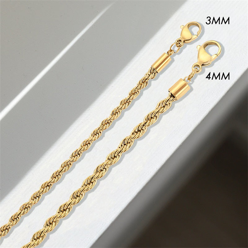 Gold Twist Chain Bracelet - Savannah