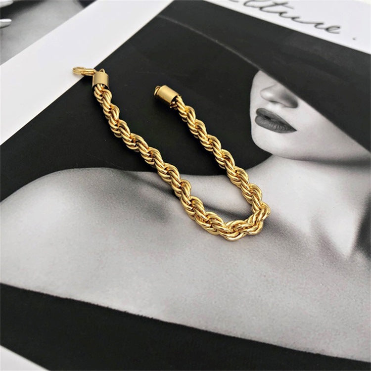 Gold Twist Chain Bracelet - Savannah