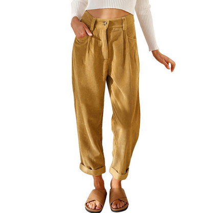 Clementine | Women’s Stylish Corduroy Trousers | Soft