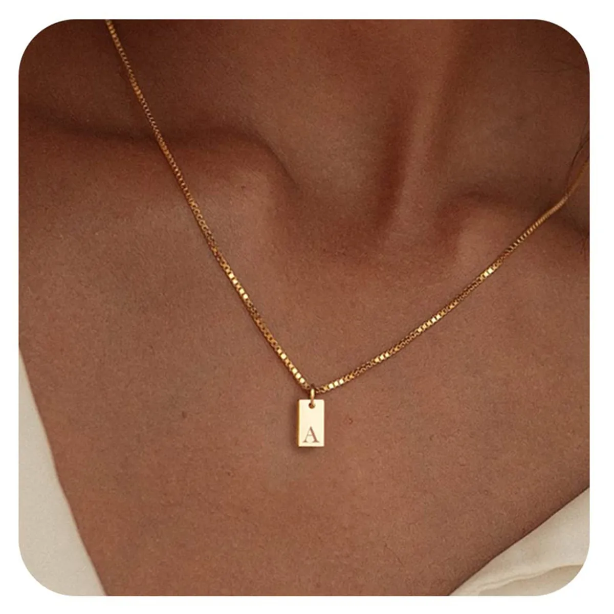 Initial Letter Gold Necklace - Tiffany