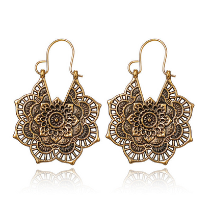 Elegant Intricate Lotus Earrings