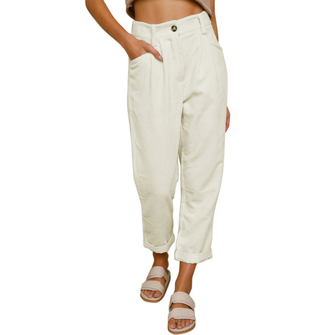 Clementine | Women’s Stylish Corduroy Trousers | Soft