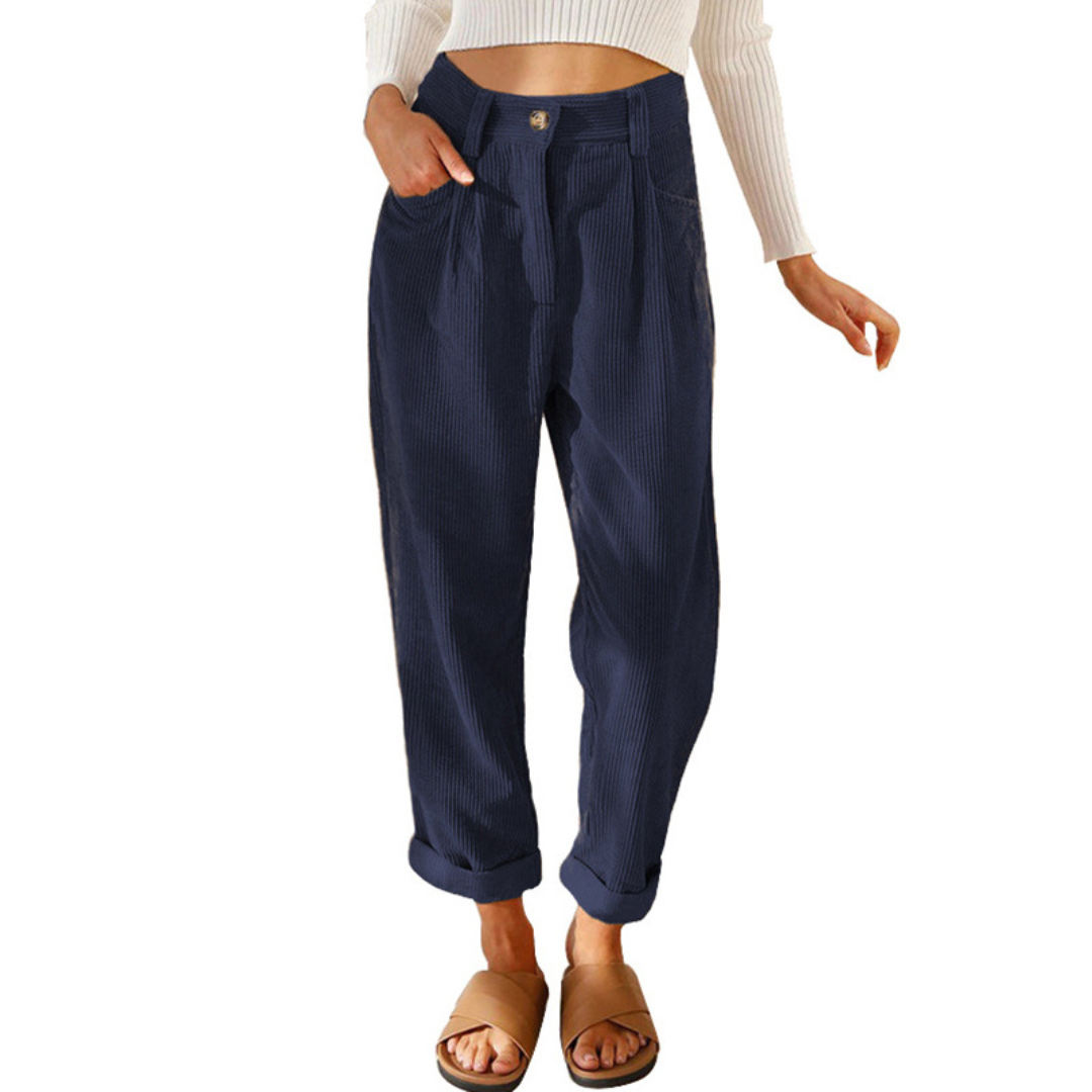 Clementine | Women’s Stylish Corduroy Trousers | Soft