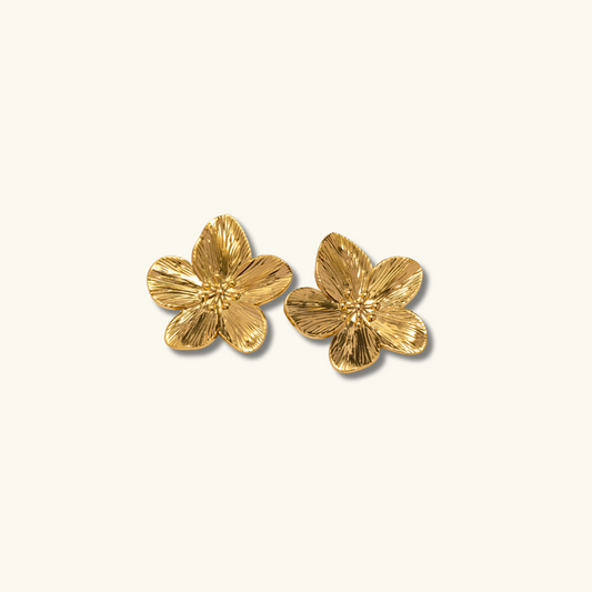 Flower Gold Earrings - Alice