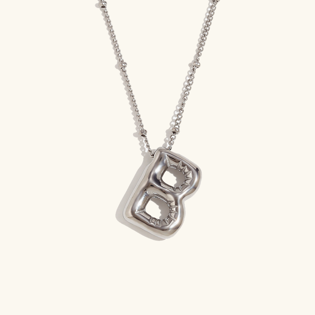 Balloon Gold Initial Necklace - Diana