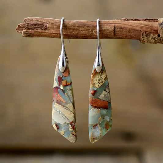 Exquisite Nature Stone Drop Earrings