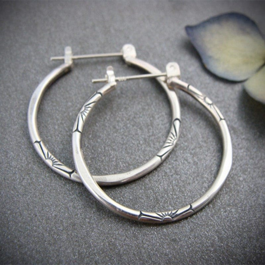 Elegant Sleek Silver Hoop Earrings