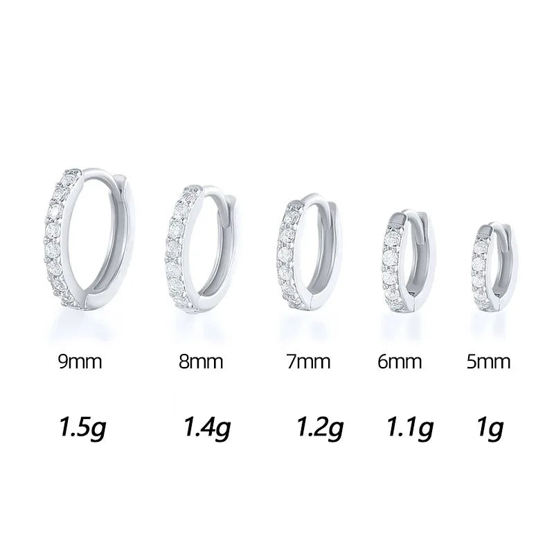 Elegant Pave Hoop Earrings - Holly