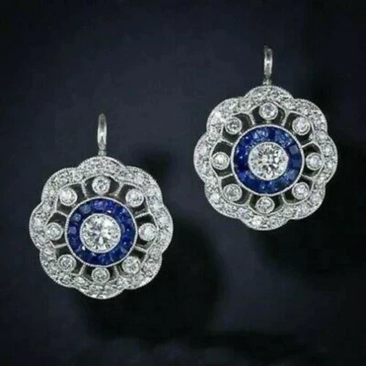 Vintage Mandala Zirconia Earrings