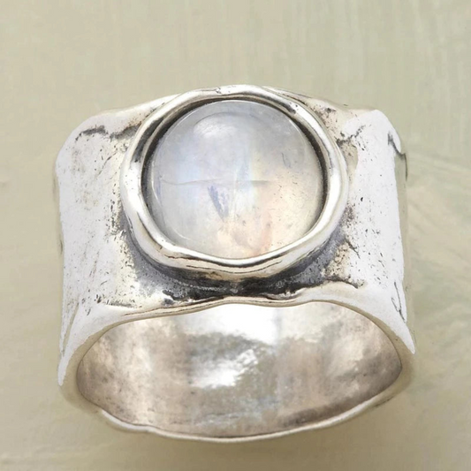 Iridescent Mystic Moonstone Ring