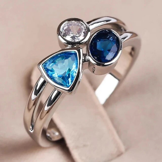 Classic Iridescent Blue Ring