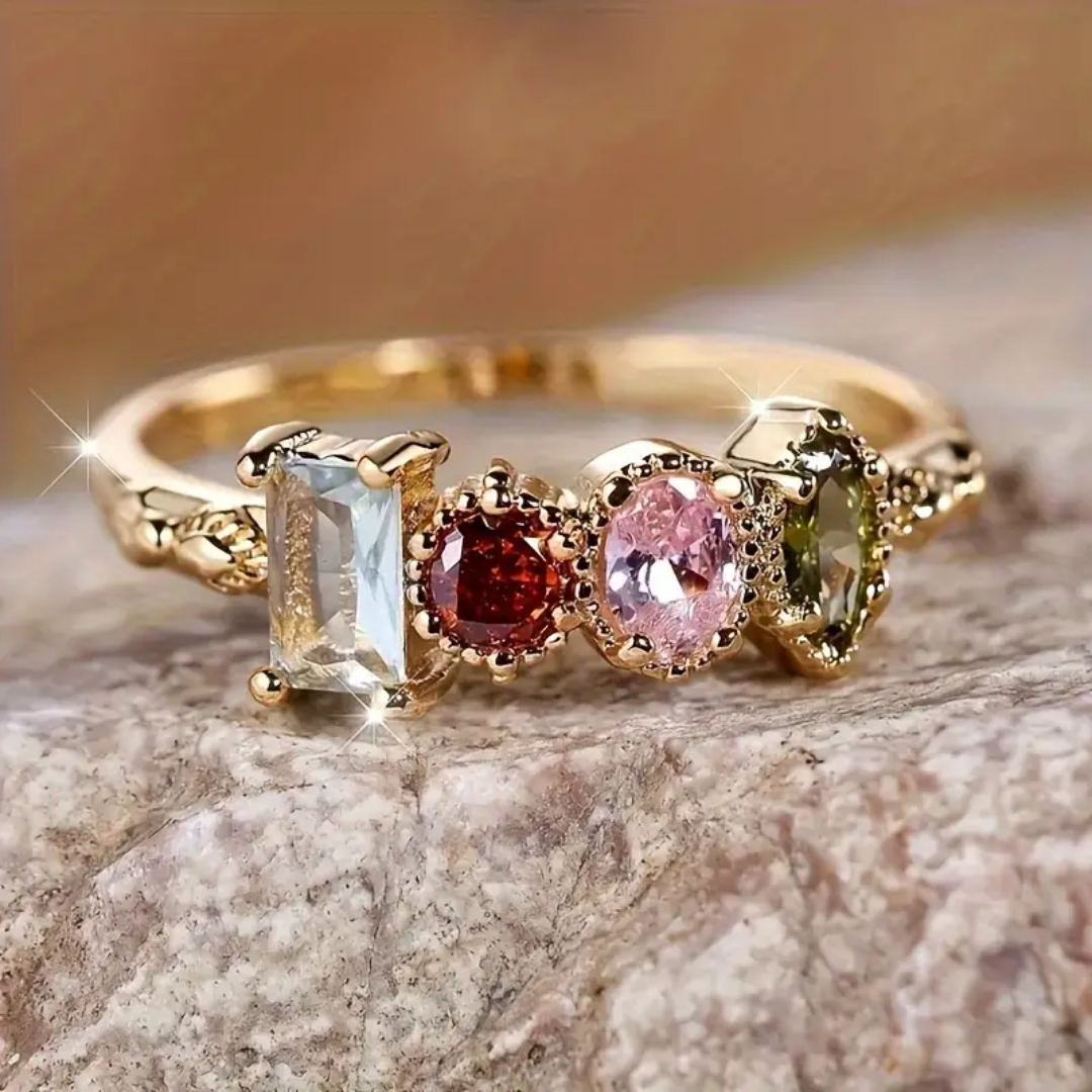 Refined Sparkling Gemstone Ring