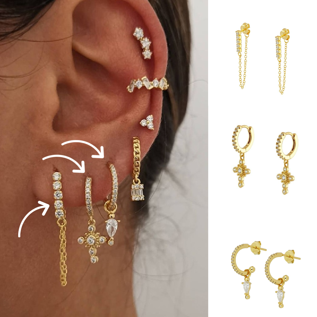 Elegant Hoop Earrings Set - Eden