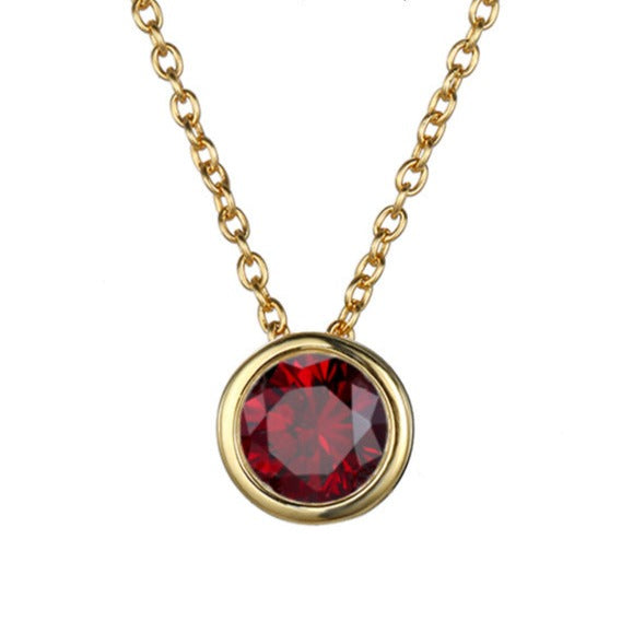 Birthstone Pendant Necklace - Eliza