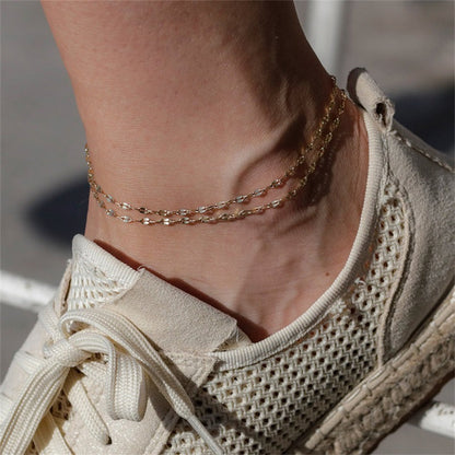 Gold Chain Anklet - Faith