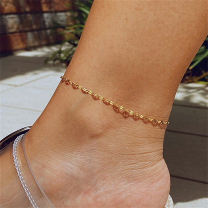 Gold Chain Anklet - Faith