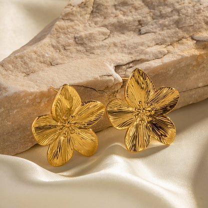 Flower Gold Earrings - Alice