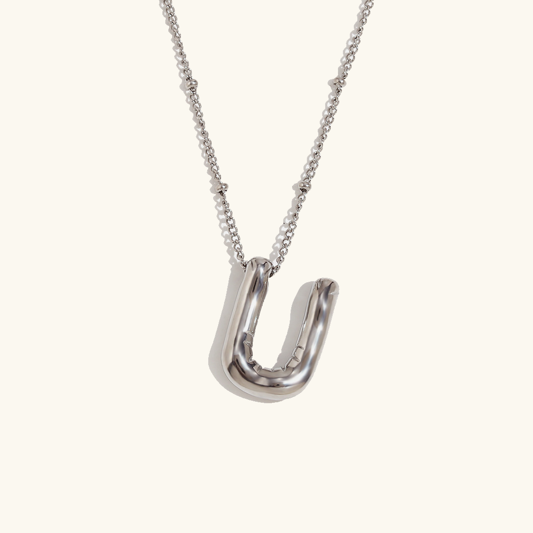 Balloon Gold Initial Necklace - Diana