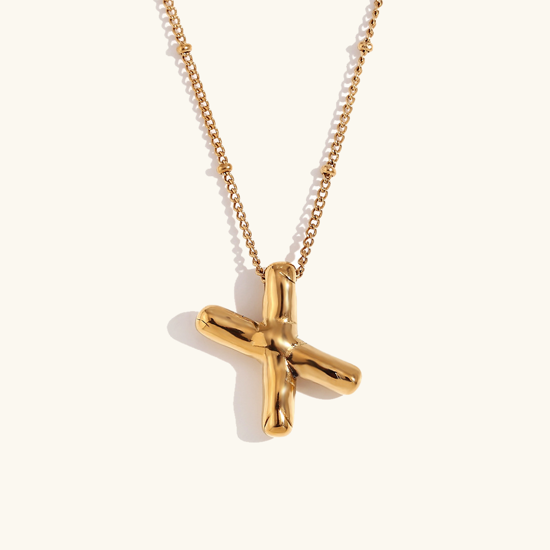 Balloon Gold Initial Necklace - Diana