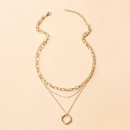 Vintage Layered & Pendant Necklace - Sandra