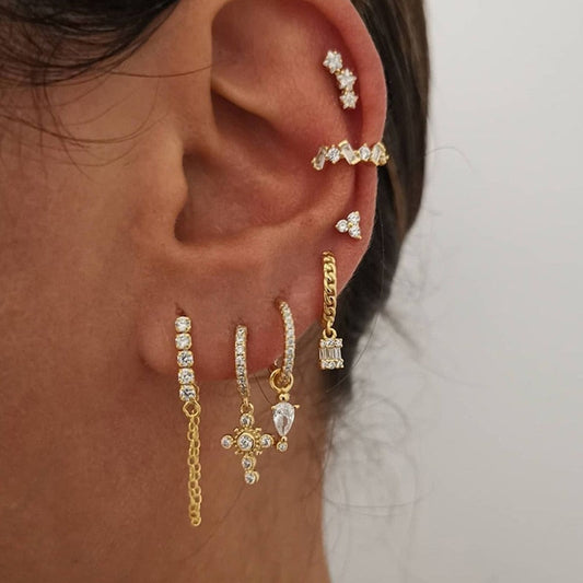 Elegant Hoop Earrings Set - Eden