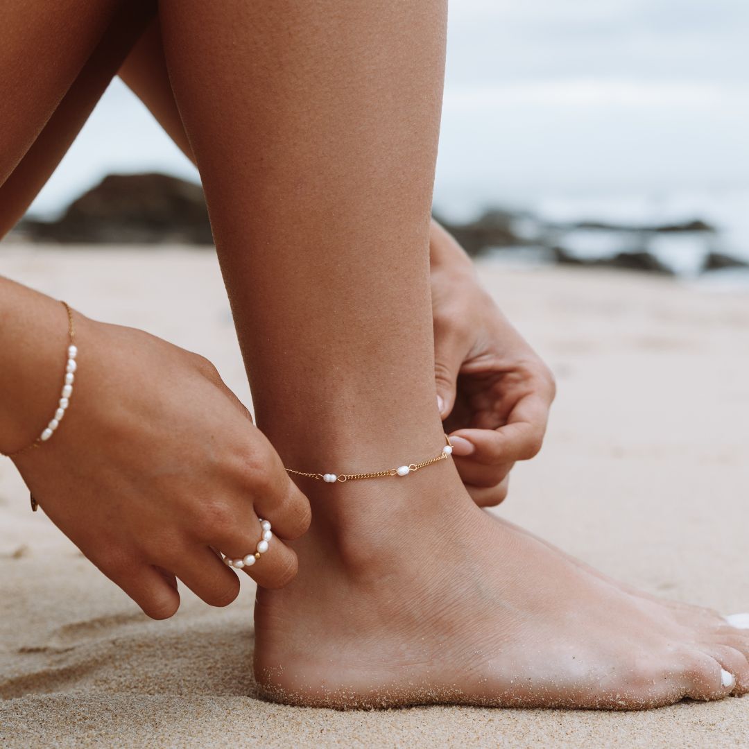 Freshwater Pearls Anklet - Zuri